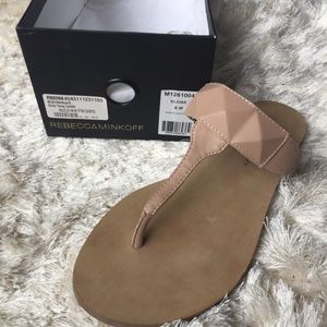 Rebecca Minkoff Nude Thong Sandal Size 8